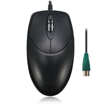 Adesso 3 Button Desktop PS/2 Optical Scroll Mouse, Black