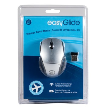 Micro Innovations Digital Innovations EasyGlide Wireless Travel Mouse (4230100), Black