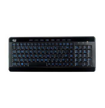 Adesso AKB-120EB - SlimTouch 120 3-Color Illuminated Compact Multimedia Keyboard