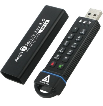Apricorn 16GB Aegis Secure Key FIPS 140-2 Level 3 Validated 256-bit Encryption USB 3.0 Flash Drive (ASK3-16GB)