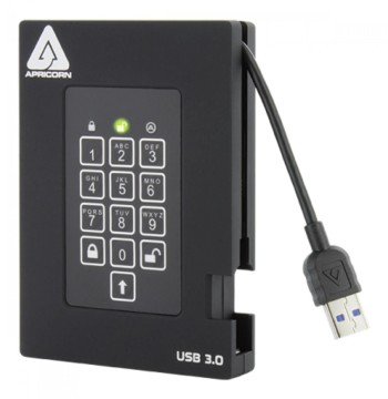 Apricorn 2TB Aegis Fortress FIPS 140-2 Level 2 Validated 256-Bit Encrypted USB 3 External SSD (A25-3PL256-S2000F)
