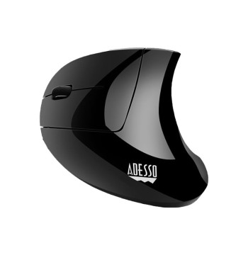 Adesso iMouse E90 - Wireless Left-Handed Vertical Ergonomic Mouse, Black