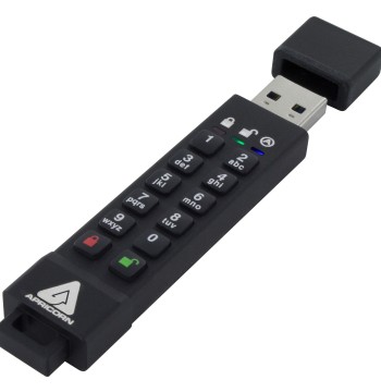 Apricorn 16GB Aegis Secure Key 3Z 256-bit AES XTS Hardware Encrypted FIPS 140-2 Level 3 Validated Secure USB 3.0 Flash Drive (ASK3Z-16GB), Black
