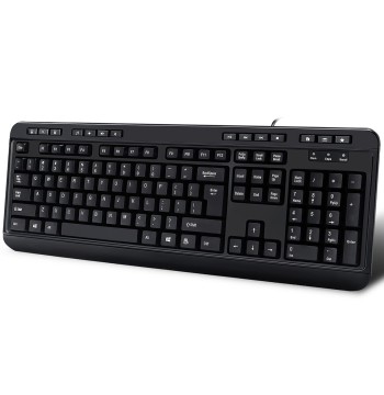 Adesso AKB-132HB Multimedia USB Keyboard with 3 Hubs, Black
