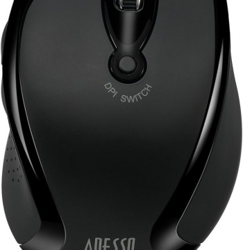Adesso iMouse M20B - Wireless Ergonomic Optical Mouse, Black