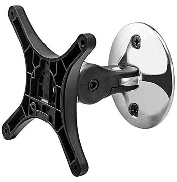 ATDEC Single Monitor Compact Low Profile Wall Mount, Wall Displays, VESA, Quick-Release, Adjustable Tilt and Pan, Ergonomic, Silver Aluminum (Af-WD)