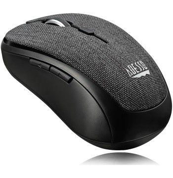 Adesso iMouse S80 2.4Ghz Fabric Wireless Red Fabric Mini Optical Mouse, 5-Button (Black)