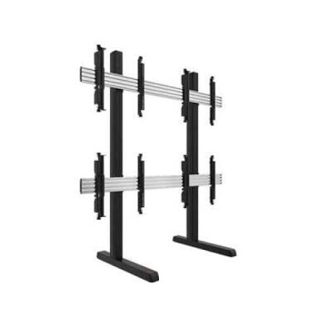 Atdec 2 x 2 freestanding Floor Mount (68.9 Rails, 70.87 Posts) - 110 lb Load Capacity - Aluminum,