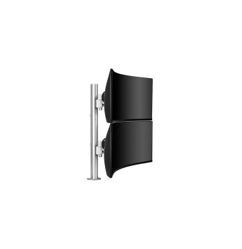Atdec Dual Stack Heavy Monitor Desk Mount - Flat and Curved up to 49in - VESA 75x75, 100x100