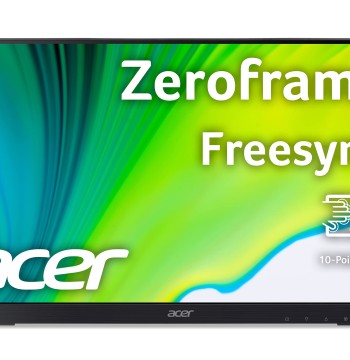 acer UT222Q bmip 21.5” Full HD (1920 x 1080) 10 Point Touch Monitor with AMD FreeSync Technology Up to 75Hz 5ms (Display Port, HDMI Port, VGA & USB Port)