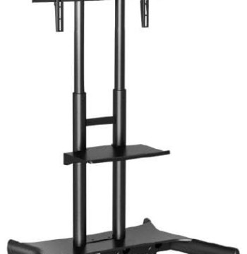 Atdec AD-TVC-75 Floor TV Cart Heavy Duty for Screen Size 50" - 80" & 75kg. VESA to 800x400 - Comes with Shelf