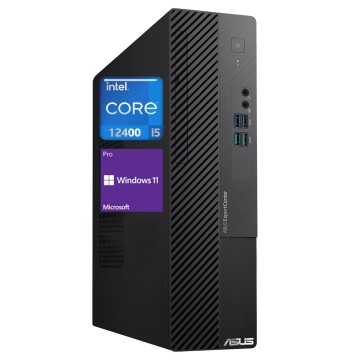 ASUS ExpertCenter D5 Business SFF Desktop, 12th Gen Intel 6 Cores i5-12400 Processor, 16GB RAM, 1TB SSD, DVD, RJ45, HDMI, Wi-Fi, Windows 11 Pro, Black