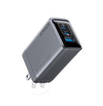 Anker Prime Charger, 100W 3-Port GaN USB C Charger Block, Fast Charging wall Charger, Foldable and Compact for MacBook, iPad, iPhone 17 Series, Galaxy S24/S23, and More