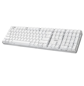 Adesso AKB-680UW Mechanical Keyboard with Copilot AI Hotkey - Brown Switch, Multi-OS Compatible | Enhanced Productivity with Tactile and Quiet Feel and Multimedia Keys, White