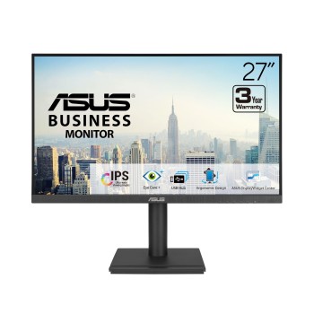 ASUS 27” 1080P Business Monitor (VA27DQFS) - IPS, 100Hz, 1ms, Adaptive-Sync, HDMI, DisplayPort, VGA, for Working and Gaming, Ergo Design, Blue Light Filter, Flicker Free, 3 yr Warranty TAA Compliant