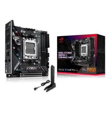 ASUS ROG Strix B850-I Gaming WiFi AMD AM5 B850 Mini-ITX mITX Motherboard 10+2+1 Stages, DDR5, 2.5G LAN, WiFi 7, 2X M.2, PCIe® 5.0 x16, USB 20Gbps Type-C®, AI Overclocking, AI Networking II, Aura Sync