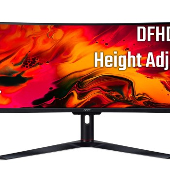 acer 49 Inch 1800R Curved Zero-Frame DFHD (3840 x 1080) Gaming Monitor | AMD FreeSync Premium Pro | Up to 144Hz Refresh | 4ms (G to G) | 1 x Display Port 1.4 and 2 x HDMI 2.0 Ports | EI491CR