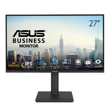ASUS 27” 1440P USB-C RJ45 Docking Monitor (BE27ACGN) – QHD (2560x1440), IPS, 120Hz, Frameless, Speakers, Height Adjustable, DisplayPort Daisy-Chain, Power Sync, Eye Care, 3 yr Warranty