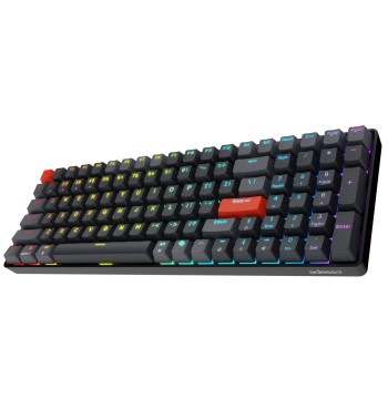 Adesso EasyTouch 1200 Wired/Wireless/Bluetooth Multi-OS Illuminated Mechanical VIA Mini Keyboard with Copilot Ai Hotkey