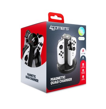 Switch 2 Accessory:  Power - 4Gamers Magnetic Quad Charger