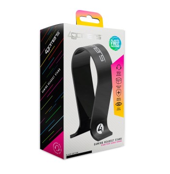 PC Accessory:  4Gamers Headset Stand - Black:  Compatible with PC, PS5, and Xbox One, Xbox X|S
