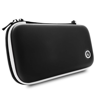 Switch Accessory:  Case - 4Gamers Hard - Shell Premium Travel Case - Black & White for Nintendo Switch