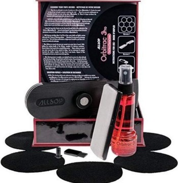 Allsop 31735 Orbitrac 3 PRO Vinyl LP Record Cleaning System Kit - Fluid, Brush