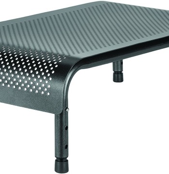 Allsop 31630 Metal Art Ergo 3 Adjustable Height Monitor Stand Steel 15 Inch Platfrm (Pearl Black)