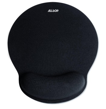 Allsop 30203 Memory Foam Mouse Pad - Ergonomic Wrist Rest (Black)