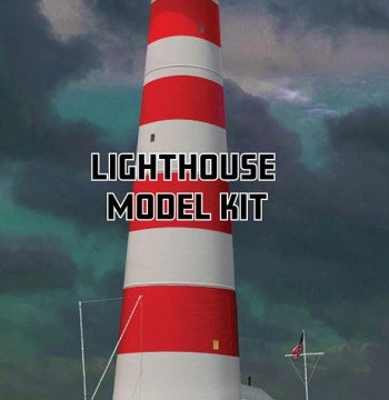 Atlantis - 1:160 Scale Model Kit - Lighthouse with Light and Diorama Base