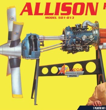 Allison Model 501-D13 Prop-Jet Aircraft Engine (STEM) 1/10 Scale Model Kit