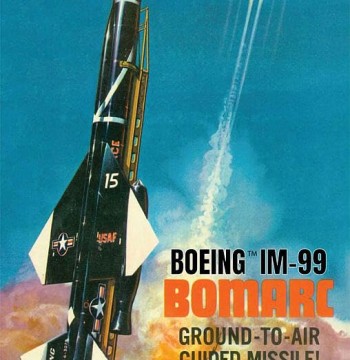 Boeing IM-99 Bomarc Ground-to-Air Guided Missile with Launch Platform 1/56 Scale Model Kit