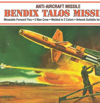 Bendix Talos Missile Anti-Aircraft Missile with Three Figures 1/40 Scale Model Kit