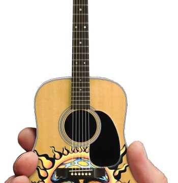 Axe Heaven Sublime Large Sun Logo Natural Finish Mini Acoutstic Guitar Replica Collectible 2M-S09-5006