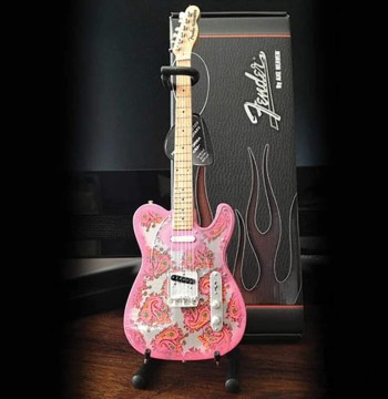 Axe Heaven Fender Telecaster Paisley Pink Mini Guitar Replica Collectible FT-005