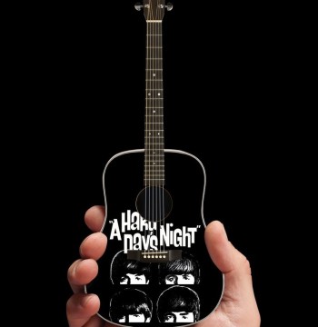 Axe Heaven Fab Four A Hard Day's Night Tribute Mini Acoustic Guitar Radio Days Replica Collectible FF-002