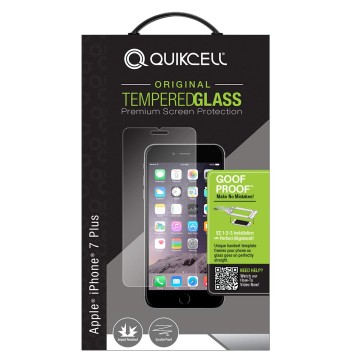 Quikcell Apple iPhone 7 Plus GOOF PROOF Glass Screen Protector + Applicator - Clear