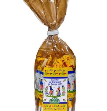Bonbons Barnier Salted Caramel Lollipops with Quimper Design Small 12pc