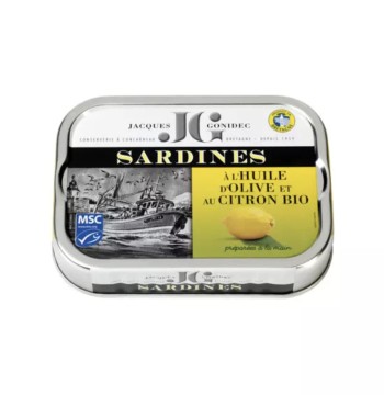 Godinec Sardines in Organic Extra Virgin Olive Oil with Lemon 4oz
