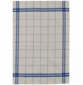 Coucke Blue Checker Tea Towel (95% linen and 5% cotton)