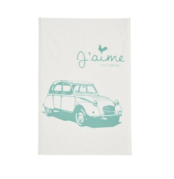 Coucke Blue Simone Car Tea Towel