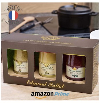 Edmond Fallot Mustard Gift Pack 3x 3.7oz