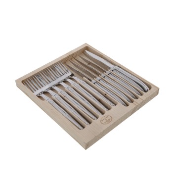 Jean Dubost 12 Pc Cutlery Set with Stainless Steel Handles