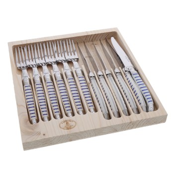 Jean Dubost 12 Piece Cutlery Set in Mariniere