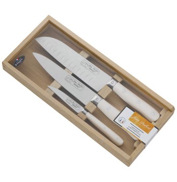 Jean Dubost 1920 White 3pc Knife Set