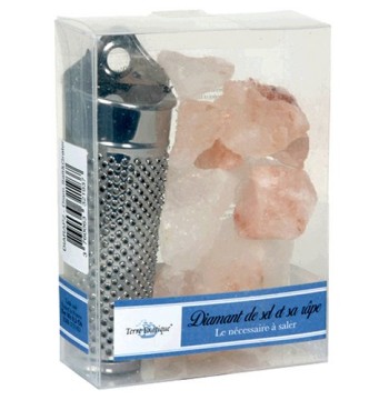 Terre Exotique Diamond Salt Rock Pink with Grater 14.1oz