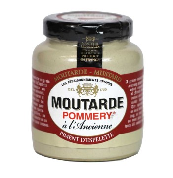 Pommery Espelette Chili Pepper Mustard - Small Stone Jar 3.5oz