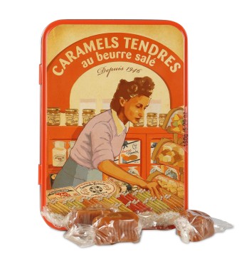 La Maison d'Armorine Salted Butter Caramels in Yvonne Tin 5.4oz