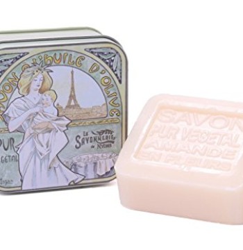 La Savonnerie de Nyons "Mucha 3" Almond Soap Tin 3.5oz