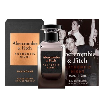AUTHENTIC NIGHT- Abercombie & Fitch - EAU DE TOILETTE SPRAY 3.4 oz Men